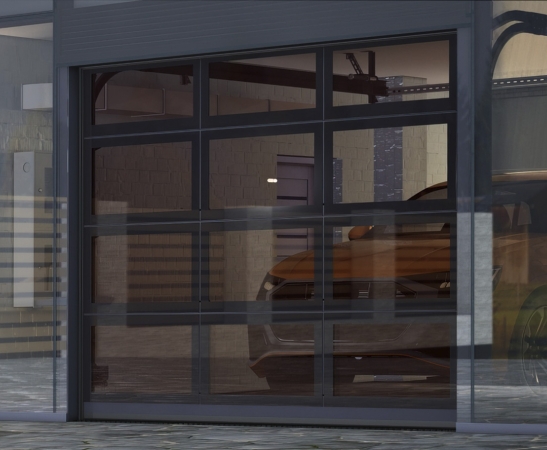 Панорамные ворота Алютех AluPro в Елизаветинской