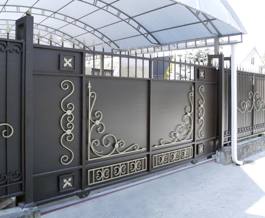 Металлические ворота в Елизаветинской