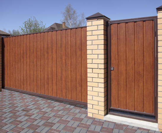 Ворота из металлического сайдинга в Елизаветинской